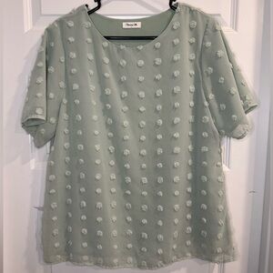 Women's Mint Textured Blouse
